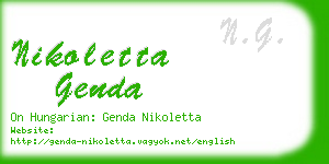 nikoletta genda business card